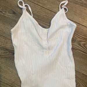 White tank top with buttons size small